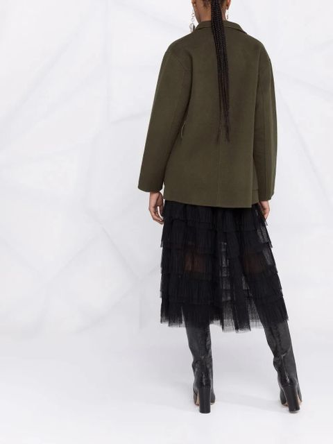 Maje layered tulle midi skirt - Black