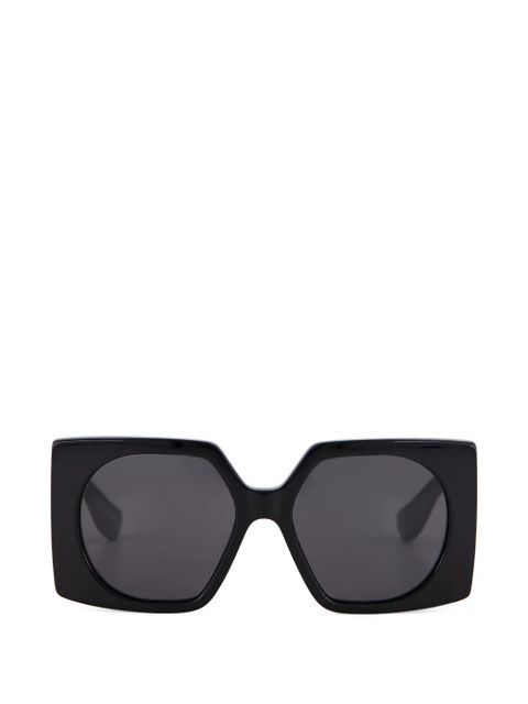 Valentino Garavani V-logo geometric-frame sunglasses - Black - zdjęcie produktu nr 1