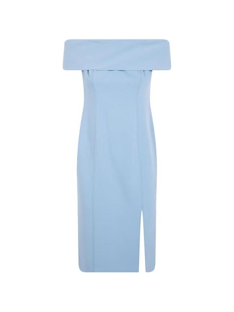 Lauren Ralph Lauren off-shoulder slit-detail dress - Blue - zdjęcie produktu nr 1