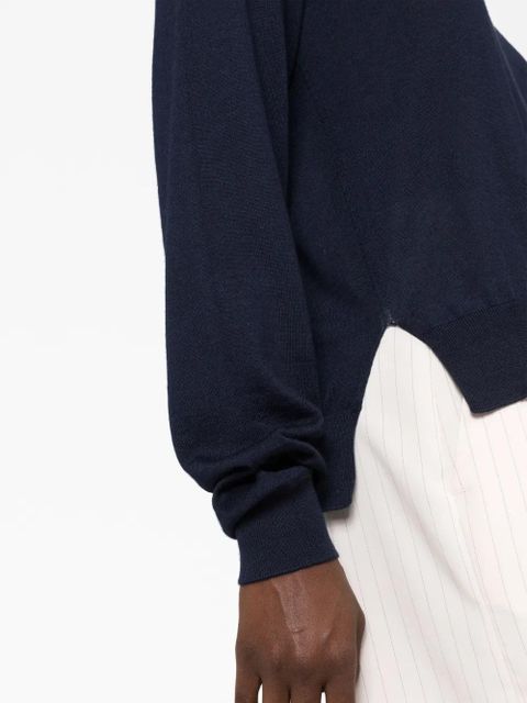 Jil Sander ribbed crew neck jumper - Blue