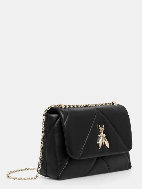 Patrizia Pepe torebka skórzana kolor czarny 8B0195 L006 - zdjęcie produktu nr 1