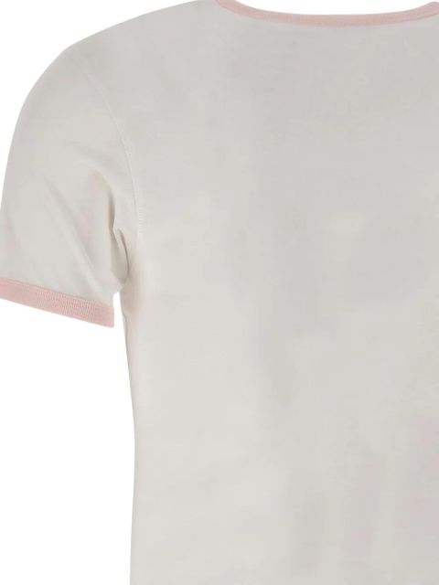 Casablanca printed ringer T-shirt - White