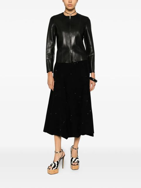 Chloé crystal-embellished A-line midi skirt - Black - zdjęcie produktu nr 1