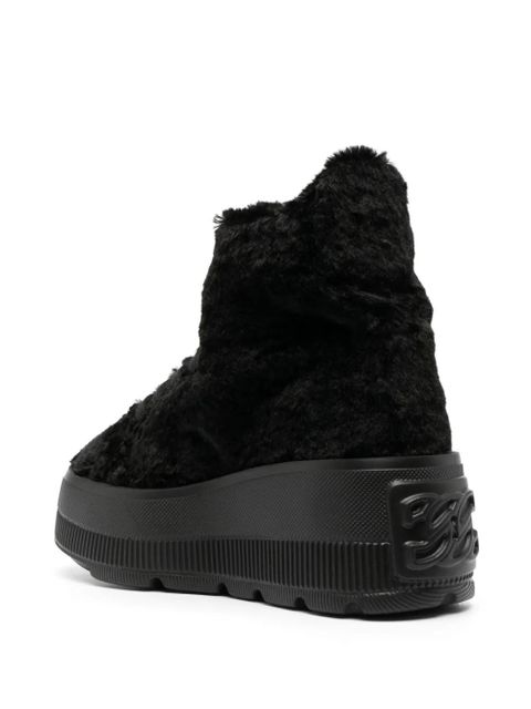 Casadei Nexus fleece-texture sneakers - Black