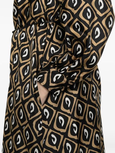Max Mara printed midi dress - Black
