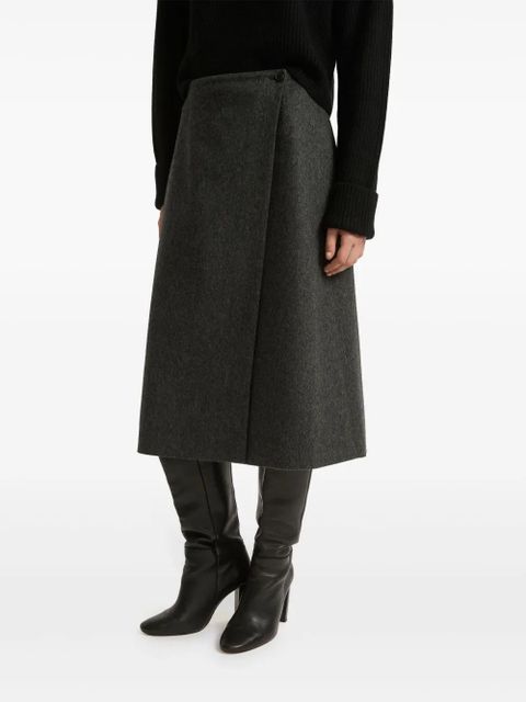 Yves Salomon A-line skirt - Grey