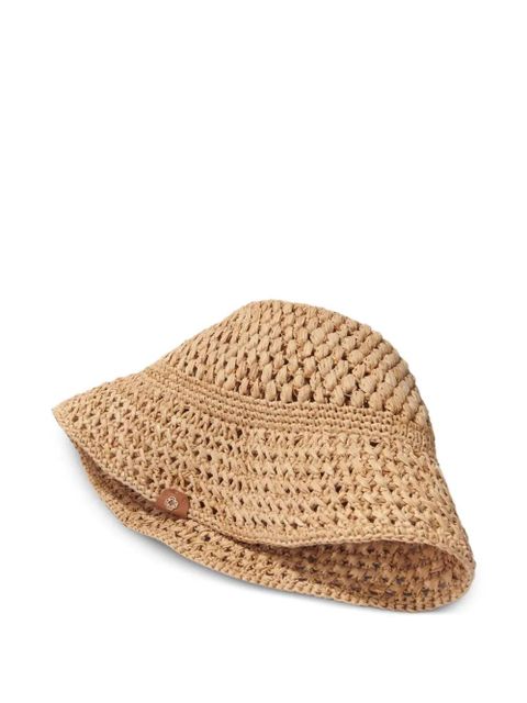 Maje raffia patch hat - Neutrals