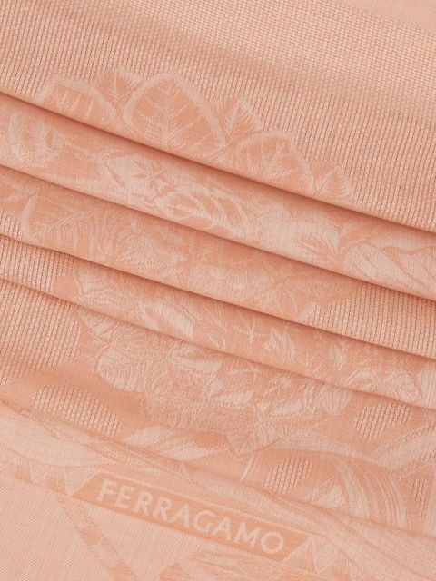Ferragamo jacquard scarf - Orange - zdjęcie produktu nr 2