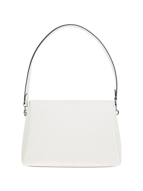 Tory Burch Charlie logo leather shoulder bag - White