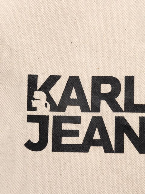Karl Lagerfeld Jeans torba bawełniana kolor beżowy A1W50002