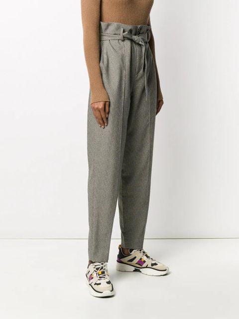 ISABEL MARANT Emilia high-waisted trousers - Grey