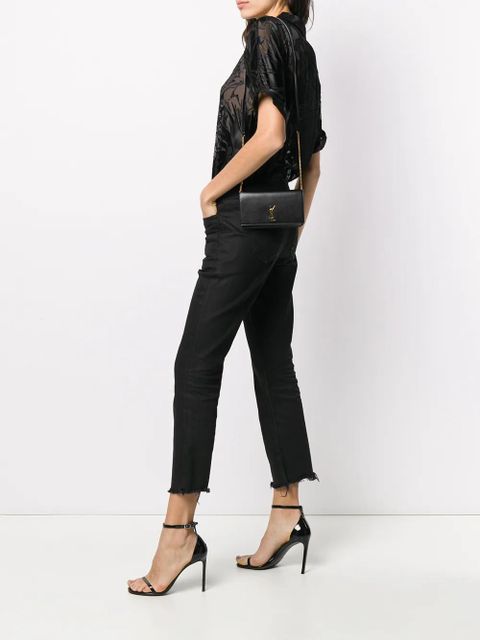 Saint Laurent Monogram phone holder - Black