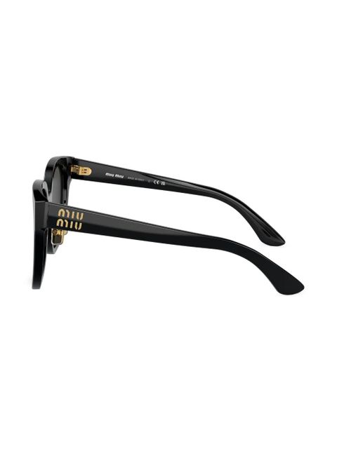 Miu Miu Eyewear logo-lettering D-frame sunglasses - Black