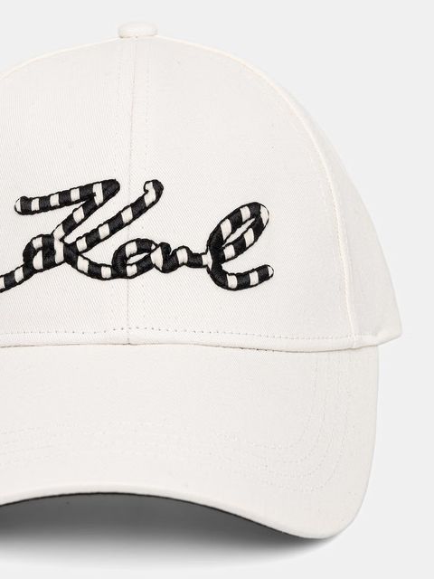 Karl Lagerfeld czapka z daszkiem damska bawełniana K/SIGNATURE - zdjęcie produktu nr 1