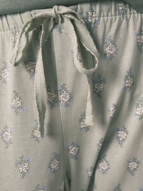 women'secret komplet piżamowy bawełniany damska kolor zielony bawełniana 3592466