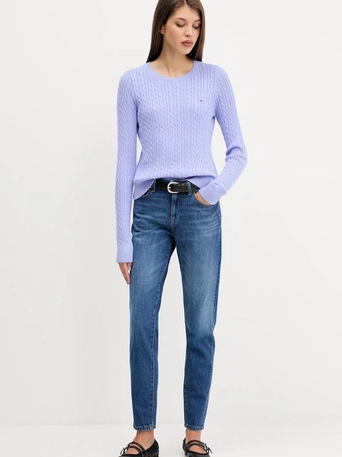 Tommy Jeans sweter bawełniany damski lekki DW0DW22165
