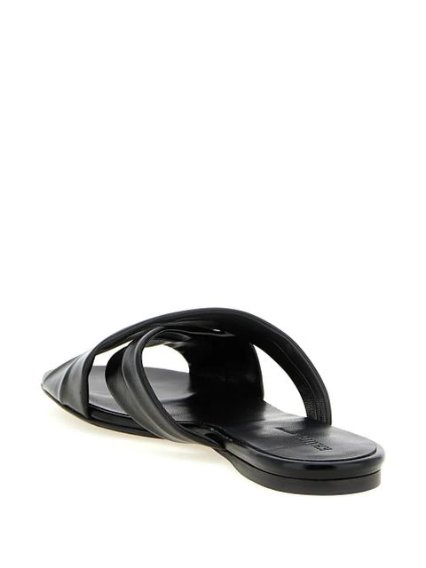 KHAITE crossed strap liria sandals - Black