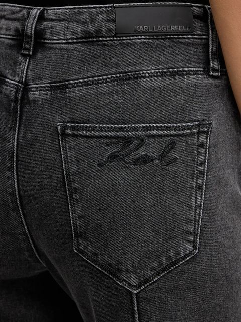 Karl Lagerfeld jeansy damskie kolor szary B1W10046