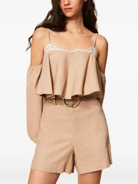 TWINSET lace-detail playsuit - Neutrals - zdjęcie produktu nr 2