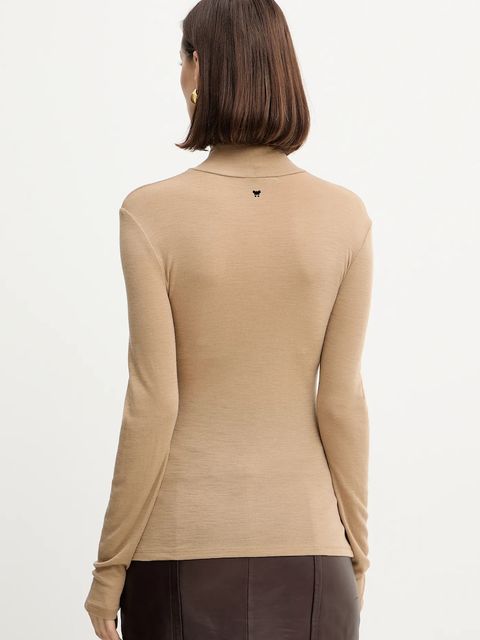 Weekend Max Mara longsleeve z dodatkiem wełny TESEO