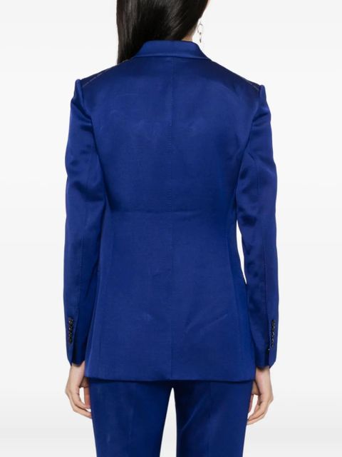 TOM FORD twill double-breasted blazer - Blue