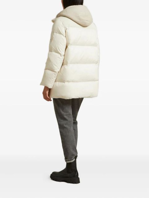 Yves Salomon hooded flap-pocket coat - White - zdjęcie produktu nr 2