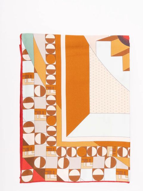 FENDI Foulard silk scarf - Brown - zdjęcie produktu nr 2