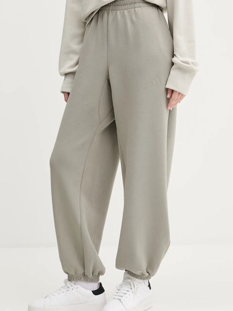 adidas spodnie dresowe All SZN damskie kolor zielony gładkie JW5074 - zdjęcie produktu nr 1