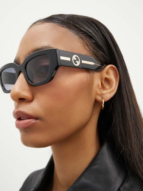 Gucci okulary przeciwsłoneczne damskie kolor czarny GG1558SK - zdjęcie produktu nr 1