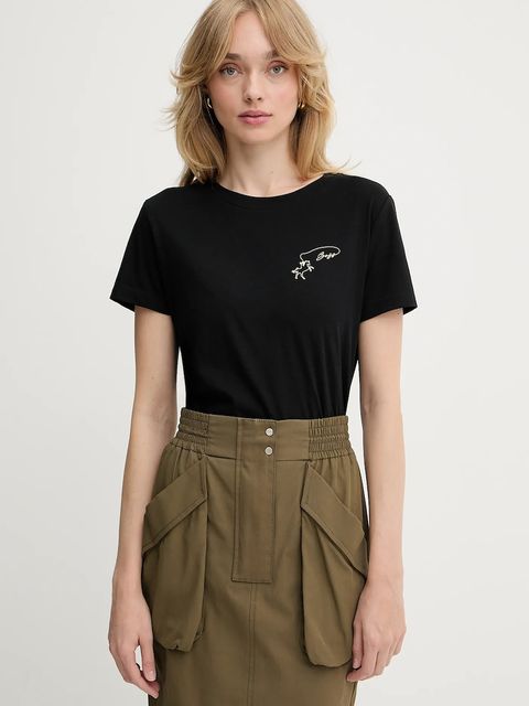 BOSS Orange t-shirt bawełniany damski kolor czarny 50545288 - zdjęcie produktu nr 1