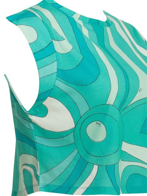 PUCCI Marmo-print cropped top - Green