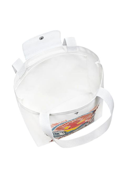 Longchamp M Le Pliage graphic-print tote bag - White