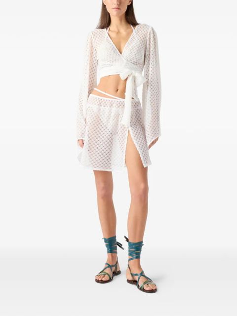 Missoni tie-waist pareo - White