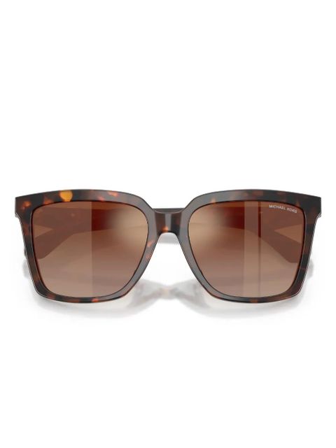 Michael Kors logo-plaque square sunglasses - Brown