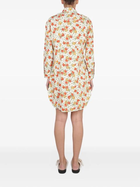Marni floral-print shirt mini dress - Neutrals