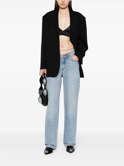 Alexander Wang cable-chain link cotton straight jeans - Blue - zdjęcie produktu nr 2