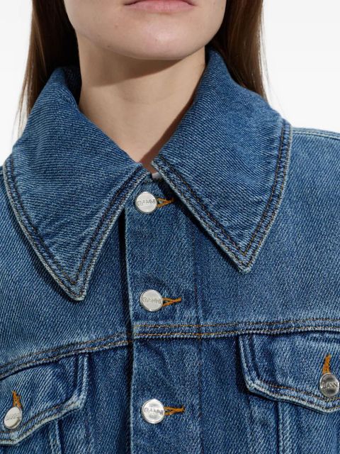 GANNI pocket denim jacket - Blue