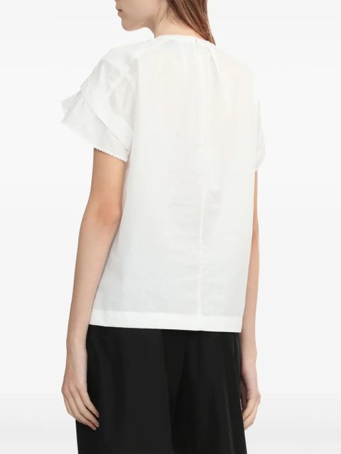 3.1 Phillip Lim draped-detail T-shirt - White