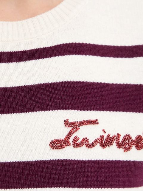 Twinset sweter z domieszką kaszmiru damski kolor bordowy lekki 252TP3090