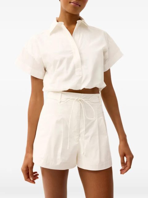 Marie Oliver Sierra crop cotton top - White