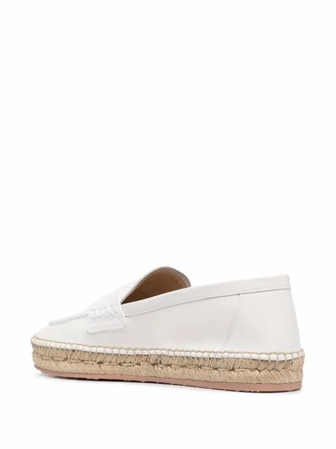 Gianvito Rossi woven raffia espadrilles - White
