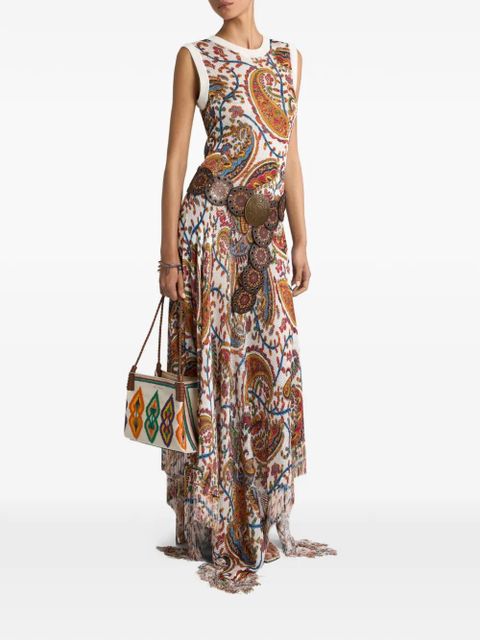 ETRO fringing floral paisley maxi dress - White - zdjęcie produktu nr 2
