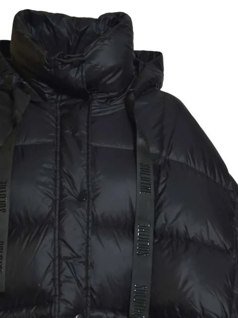 SOLOTRE hooded coat - Black