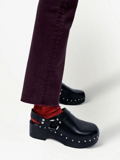 RE/DONE 70's stud-embellished mules - Black