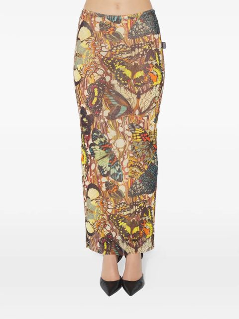 Jean Paul Gaultier printed maxi skirt - Neutrals