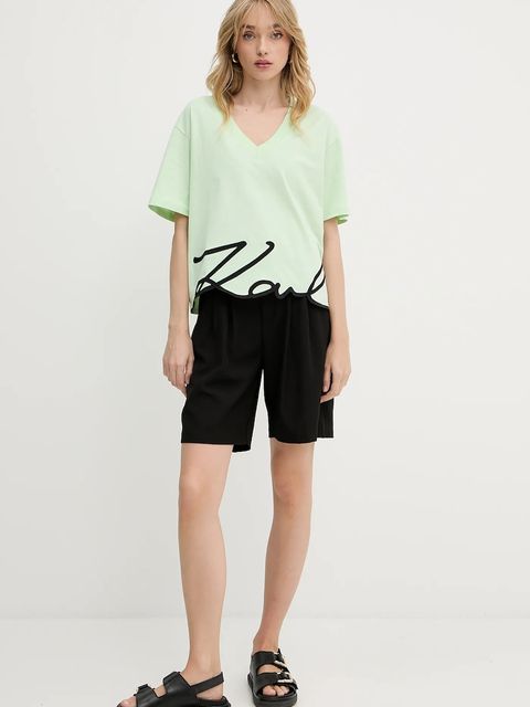 Karl Lagerfeld t-shirt bawełniany - zdjęcie produktu nr 2