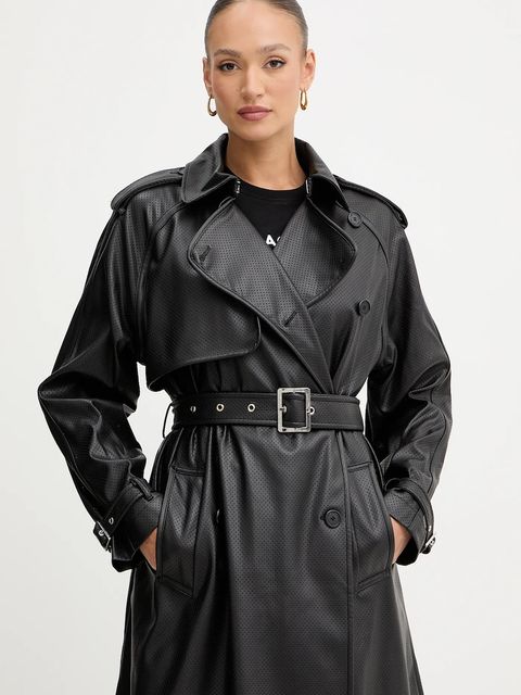 Karl Lagerfeld trencz kolor czarny B1W15008 - zdjęcie produktu nr 2