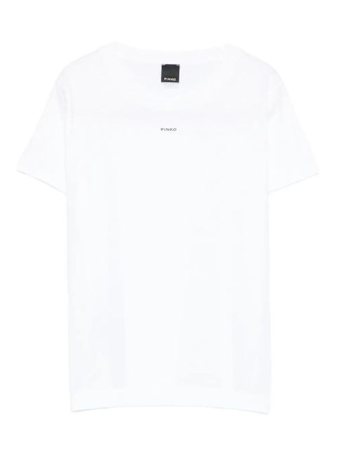 PINKO logo-print cotton T-shirt - White - zdjęcie produktu nr 1