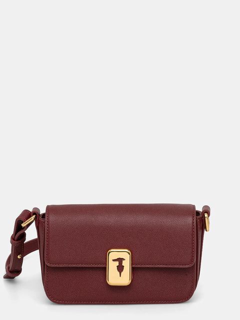 Trussardi torebka skórzana kolor czerwony Z601E106075N - zdjęcie produktu nr 1