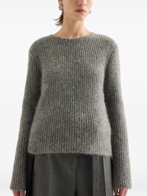Jil Sander ribbed knit sweater - Grey